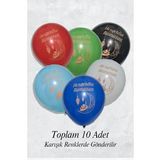 Hoşgeldin Ramazan Baskılı Balonlar Ramazan Süsleri 10 lu Balon Paketi