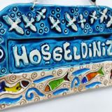 Hoşgeldiniz Yazılı Dekoratif Askılı Duvar Süsü