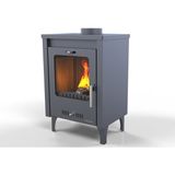 Hoşseven Lüx Camlı Döküm Soba 7.5 kW Güç ile 129 M² Isıtma Alanı Sunar, 52 Kg Ağırlık