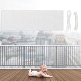Hosuly Banister Guard Balkon Ağı Çocuklar Evcil Hayvanlar için 15 x 3 ft Merdiven Ağı Bebek Çiti Kapı Ağı Bebek Bariyeri Güvenlik Merdiven Rayı Ağı Delme Yok Merdiven Ağı Apartman Korkulukları Çocuk