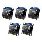 Hosyond 5 Adet 0,96 inç OLED I2C Ekran Modülü 128x64 Piksel OLED Ekran Ekranı IIC Seri Mini Kendinden Işıklı Ekran Ekran Kartı Arduino Raspberry PI ile Uyumlu (Beyaz)