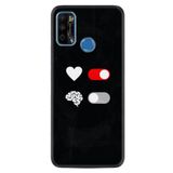 Hot 9 ile Uyumlu Kılıf Silikon Desen Özel Seri Love Brain 1722