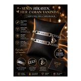 hot flowers mıknatıs kalpli sevgili arkadaşlık bilekliği çelik kararmaz isim tarih yazılır