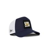 Hot Girl Club Logolu Lacivert-Beyaz Trucker Şapka