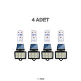 HOT POWER 4 Adet Kumandalı Sensörlü Güneş Enerjili 3 Mod Solar Sokak Lambası (4 adet )