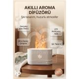 HOT POWER Aroma Difüzör Hava Nemlendirici Ultrasonik Soğuk Sis Makinesi LED Aydınlatma Simülasyonu Renkli Alev
