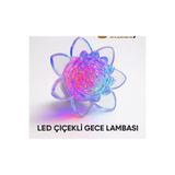 HOT POWER Gül Figürlü Renkli Rgb Fişli Dekoratif Gece Lambası Çocuk Odası Aydınlatma