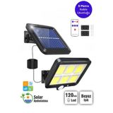 HOT POWER Kumandalı Sensörlü Güneş Enerjili 3 Mod 5 Metre Kablolu Solar Sokak Lambası