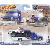 Hot Wheels 1/64 Ölçek Premium Araçlar Team Transport HKF38 '80 Dodge Macho Power Wagon / Retro Rig
