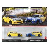 Hot Wheels 1:64 ölçekli araçlardan oluşan Premium Car Culture 2'li paket, benzersiz çiftler, Real Riders tekerlekler, Metal/Metal şasi, koleksiyonculara uygun hediye, JBL00