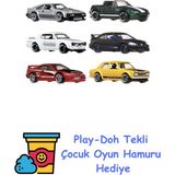 Hot Wheels 1:64 Ölçekli Metal Oyuncak Arabalar, Özel Süslemelere Sahip 6'lı Japon Aracı Seti (Stiller Çeşitlilik Gösterebilir), JBY77 + Play-Doh Oyun Hamuru