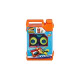 HOT WHEELS 1:64 ölçekli Motosaurus oyuncak araç ve ezilmiş 2 araba bulunan Hot Wheels Monster Trucks Taşınabilir Oyun Seti