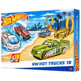 Hot Wheels 1:64 ölçekli oyuncak kamyonlar, akrobasi, yardım, yarış ve diğer maceralar için oluşan 10'lu set, modern ve nostaljik modeller (Stiller çeşitlilik gösterebilir), HYM97