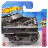 Hot Wheels - 1988 Jeep Wagoneer - HW: The ´80s 5/10 - HKJ63 - Kart Kartı - Arazi arabası - Siyah Metalik - Mattel 2023