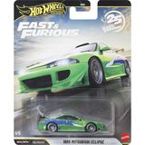 Hot Wheels 1995 Mitsubishi Eclipse Premium Metal Araba 1/64 Yeşil Fast And Furious Temalı