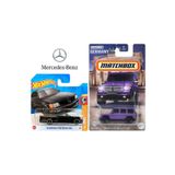 HOT WHEELS 2 Araç Mercedes-benz Set - Hot Wheels '89 560 Sec Amg & Matchbox G 550 (1/64), Oyuncak Araba