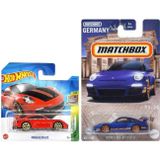 Hot Wheels 2 Araç Porsche 911 Gt3 Set - & Matchbox (1/64), Oyuncak Araba