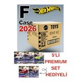 HOT WHEELS 2026 F Case 72'li Açılmamış Tek Bant Kapalı Koli Set-2 (5'li Premium HEDİYELİ)