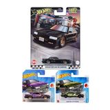 HOT WHEELS 3 Araç Nissan Skyline RS KDR30 Set Siyah & Mor & Yeşil (1:64), Oyuncak Araba