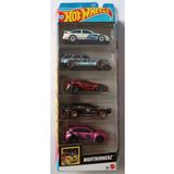 Hot Wheels 5'Li Araba Seti Nıghtburnerz Ford, Nissan, Toyota Supra, Dimachinni, Subaru Jbj87