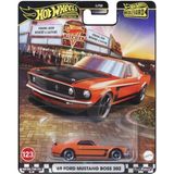 Hot Wheels 69 Ford Mustang Boss 302 Siyah - Beyaz Renkli Premium Oyuncak Araba Metal Malzeme JBL20