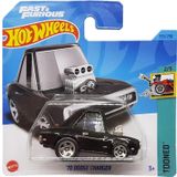 Hot Wheels - ´70 Dodge Charger - Tooned 2/5 - HKG57 - Short Card - Fast & Furious - Siyah - Mattel 2