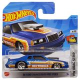 Hot Wheels - '86 Ford Thunderbird Pro Stock - HW Drag Strip 4/10 - HKH32 - Kısa Kart - Stok Araba Yarışı - Mavi Metalik - Mattel 2023