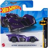 Hot Wheels - Arkham Asylum Batmobile - Batman 2/5 - Hcw63 - Kısa Kart - Mor Metalik - Dc - Mattel 20