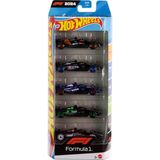 Hot Wheels Formula 1 5'Li Araba Seti, F1 Yarış Takımlarından Ilham Alan 5 Adet 1:64 Ölçekli Metal Ar