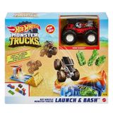 Hot Wheels GVK08 Monster Trucks Fırlat ve Çarpış Oyun Seti