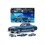 HOT WHEELS Koleksiyoncular için MEGA Hot Wheels Mercedes-Benz 300 SL yarış arabası yapı oyuncağı (1500 parça)