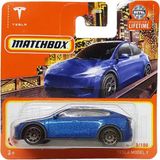 Hot Wheels Matchbox - Tesla Model Y - Mbx Metro 3/100 - Hvn74 - Kısa Kart - Mavi Metalik - Superfast Lesney - M