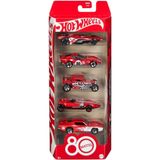 Hot Wheels Mattel 80. Yıldönümü 5 Araba Paketi, 5 Adet 1:64 Ölçekli Oyuncak Araç Seti, Ambalaj Ve Ko