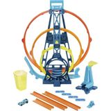 Hot Wheels Mavi Track Builder Çember Aksiyonu Seti 3lü GLC96
