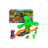 Hot Wheels® Monster Trucks Mutant Kaosu™ Canavarla Mücadele Oyun Seti, Oyuncak Kamyon ve Slime™ JMK90