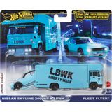 Hot Wheels – Nissan Skyline 2000Gt-R Lbwk & Fleet Flyer – Team Transport – Hrv45 – 2 Adet Premium Se