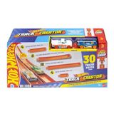 Hot Wheels Oyuncak Araba Parça Seti, Track Creator Deluxe Paketi ve 2 1:64 Ölçekli Döküm Araçlar, 25 Feet Farklı Uzunlukta Hızlı Geçmeli Parça ve Konnektörler (Amazon'a Özel)
