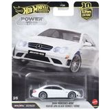 Hot Wheels Premium 2008 Mercedes-Benz CLK 63 AMG Black Series Power Trip 1:64 Metal Model Araba