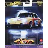 Hot Wheels Premium Araba Kültürü Devre Efsaneleri Oyuncak Araç, 1:64 Ölçekli Die-Cast '71 Porsche 911 Koleksiyonerler için, Gerçek Sürücü Lastikleri, Metal/Metal Şasi