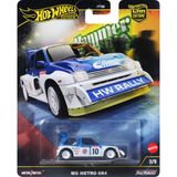 Hot Wheels Premium Araba Kültürü Koleksiyon Oyuncak Araba, 1:64 Ölçekli Die-Cast '86 MG Metro 6R4, Gerçek Binici Lastikleri ile Çekiç Bırakma Aracı