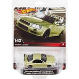 Hot Wheels Premium Araba Nissan Skyline GT-R Metal Gövde ve Real Riders Tekerlekler ile 1:43 Ölçek