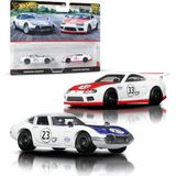 Hot Wheels Premium Car Culture 2'li paket, 1:64 ölçekli araçlardan oluşan, benzersiz çiftler, Real Riders tekerlekler, Metal/Metal şasi, koleksiyonculara uygun hediye, JBL03