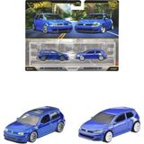 Hot Wheels Premium Car Culture 2'li Paket 2004 Volkswagen Golf R32 - Volkswagen Golf Mk7 HBL96 - Jhw