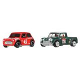 Hot Wheels Premium Car Culture Pack ile iki ölçekli 1:64 araç, tek çift, Real Riders lastikleri, Metal/Metal şasi, Koleksiyon oyuncağı, JBK97