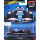 Hot Wheels Premium Formula 1 Yarış Arabası Tekli Paket HRV11 - JBM24 Visa Cash App Rb Formula One Team (#30) - Mavi