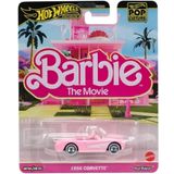 Hot Wheels Premium Pop Kültürü, Barbie Film 1956 Corvette, Pembe, Metal Döküm Araba, JBL79, 3+ Yıl