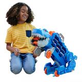 Hot Wheels Şehri Ultimate T-Rex Tır, T-Rex'e Dönüşür, Yarış Pisti İçerir, Işıklı Ve Sesli, 20+ 1:64 Ölçekli Araba İçin Depolama Alan�
