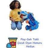 Hot Wheels Şehri Ultimate T-Rex Tır, T-Rex'e Dönüşür, Yarış Pisti Içerir, Işıklı ve Sesli, 20+ 1:64 Ölçekli Araba Için Depolama Alanı, HNG50 + Play-Doh Oyun Hamuru