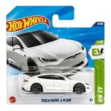 Hot Wheels Tesla Model S Plaid - Beyaz (1/64)