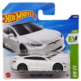 Hot Wheels - Tesla Model S Plaid - HW EV 1/10 - HYX58 - Short Card - Beyaz - Mattel 2025 - 1:64